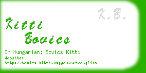 kitti bovics business card